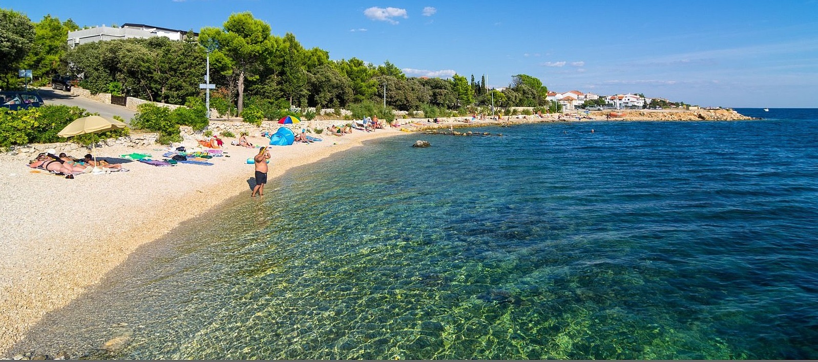 Peaceful place Mandre and beautilul beaches and clear Adriatic sea